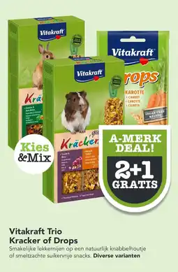 Dierspecialist Vitakraft Trio Kracker of Drops aanbieding