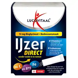 Holland & Barrett Lucovitaal IJzer Bisglycinaat Direct - 20 sticks aanbieding