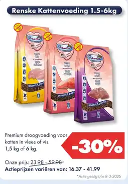 Huisdier Voordeelshop Renske Kattenvoeding 1.5-6kg aanbieding