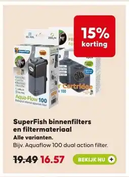 Pets Place SuperFish binnenfilters en filtermateriaal Alle varianten. aanbieding