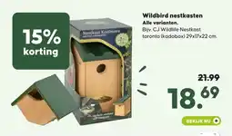 Pets Place Wildbird nestkasten Alle varianten. aanbieding