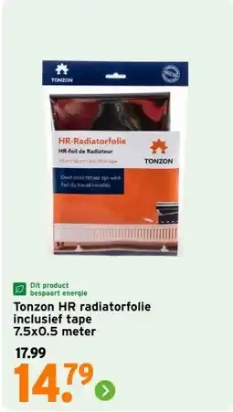 GAMMA Tonzon HR radiatorfolie inclusief tape aanbieding