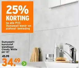 GAMMA Dumawall+ kunststof wandtegel Cloudy White aanbieding