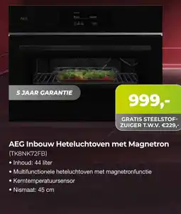 EP Beerepoot AEG Inbouw Heteluchtoven met Magnetron aanbieding