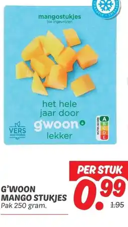 Dekamarkt G'WOON MANGO STUKJES aanbieding