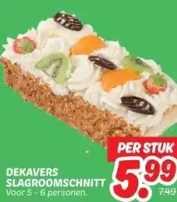 Dekamarkt DEKAVERS SLAGROOMSCHNITT aanbieding