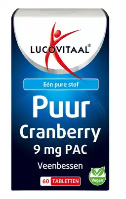 De Online Drogist Lucovitaal Puur Cranberry 9 mg PAC Tabletten aanbieding