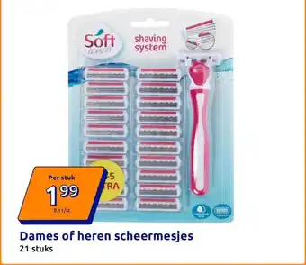 Action Dames of heren scheermesjes aanbieding