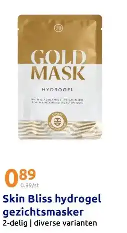 Action Skin Bliss hydrogel gezichtsmasker aanbieding