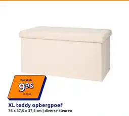 Action XL teddy opbergpoef aanbieding