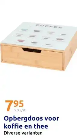 Action Opbergdoos voor koffie en thee aanbieding
