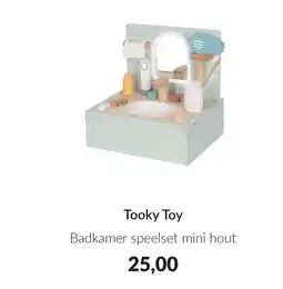 Babypark Tooky Toy Badkamer speelset mini hout aanbieding