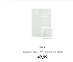 Babypark Puck Playmat Lines aanbieding