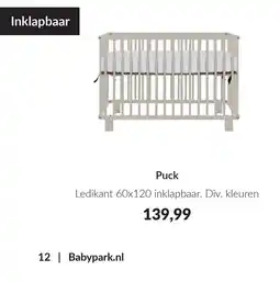 Babypark Puck Ledikant aanbieding