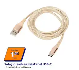 Action Sologic laad- en datakabel USB-C aanbieding