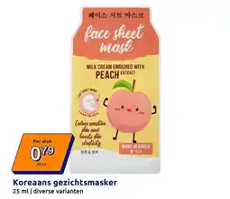Action Koreaans gezichtsmasker aanbieding