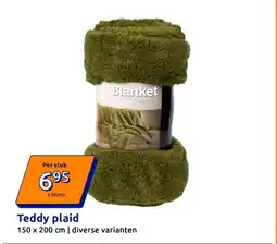 Action Teddy plaid aanbieding