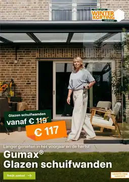 Tuinmaximaal Gumax R Glazen schuifwanden aanbieding