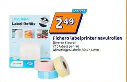 Action Fichero labelprinter navulrollen aanbieding