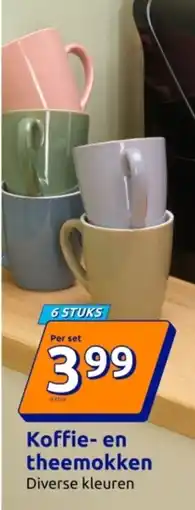 Action Koffie en theemokken aanbieding
