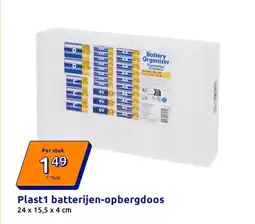 Action Plast1 batterijen opbergdoos aanbieding