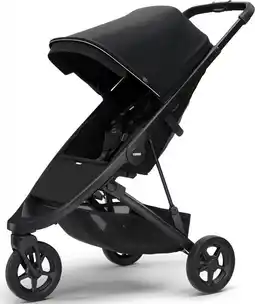 Babypark Thule Spring Buggy - Black / Black aanbieding
