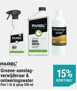 Pontmeyer PAREL Groene-aanslag- verwijderaar & ontweringswater Fles 1 ltr & spray 500 ml aanbieding