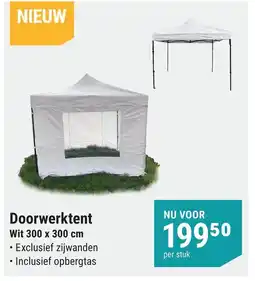 Pontmeyer Doorwerktent Wit 300 x 300 cm aanbieding