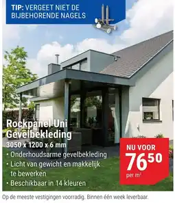 Pontmeyer Rockpanel Uni Gevelbekleding aanbieding