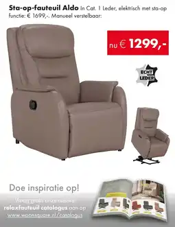 Woonsquare Sta-op-fauteuil Aldo aanbieding