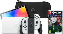 Coolblue Nintendo Switch OLED Wit + EA Sports FC 26 + BlueBuilt Beschermhoes aanbieding