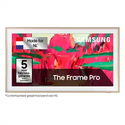 MediaMarkt SAMSUNG 85 The Frame Pro LS03FW incl. Teak bezel (2025) aanbieding