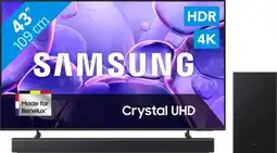 Coolblue Samsung 43 Crystal UHD U8070F 4K (2025) + Samsung HW-B450F (2025) aanbieding