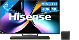 Coolblue Hisense 85 ULED Mini-led U79Q PRO (2025) + Hisense AX3120Q aanbieding