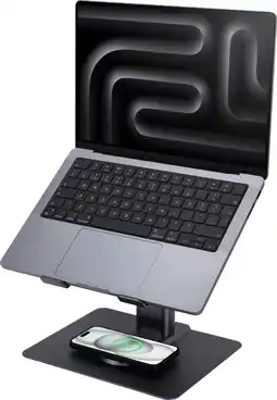 Coolblue BlueBuilt Verstelbare Laptopstandaard met Draadloze Oplader 10 - 17 Inch aanbieding