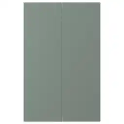 IKEA Nickebo deuren, grijsgroen, strak en glad, moderne rechte lijnen, duurzame folie aanbieding