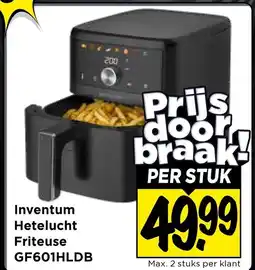 Vomar Voordeelmarkt Inventum Hetelucht Friteuse GF601HLDB aanbieding