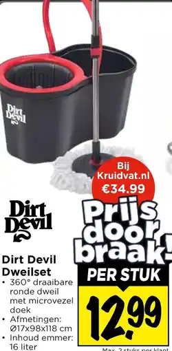 Vomar Voordeelmarkt Dirt Devil Dweilset aanbieding