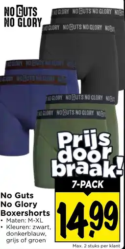 Vomar Voordeelmarkt No guts no glory boxershorts aanbieding