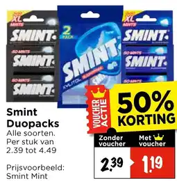 Vomar Voordeelmarkt Smint Duopacks aanbieding