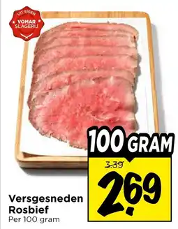 Vomar Voordeelmarkt Versgesneden Rosbief aanbieding