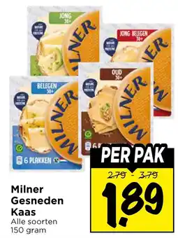 Vomar Voordeelmarkt Milner Gesneden Kaas aanbieding