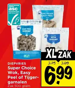 Vomar Voordeelmarkt Super Choice Wok, Easy Peel of Tijger- garnalen aanbieding