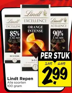 Vomar Voordeelmarkt Lindt Repen aanbieding