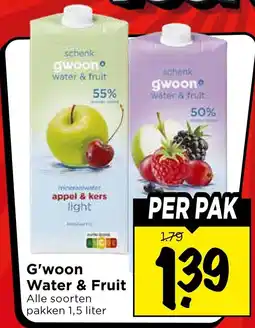 Vomar Voordeelmarkt G'woon Water & Fruit aanbieding