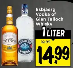 Vomar Voordeelmarkt Esbjaerg Vodka of Glen Talloch Whisky aanbieding