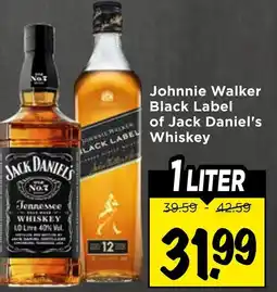 Vomar Voordeelmarkt Johnnie Walker Black Label of Jack Daniel's Whiskey aanbieding