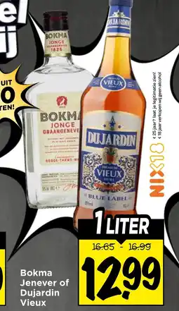 Vomar Voordeelmarkt Bokma Jenever of Dujardin Vieux aanbieding