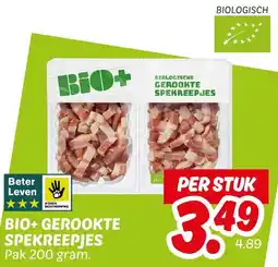 Dekamarkt Bio+ gerookte spekreepjes aanbieding