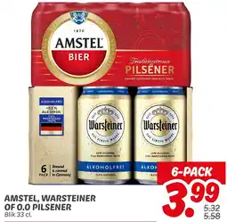 Dekamarkt Amstel, warsteiner of 0.0 pilsener aanbieding